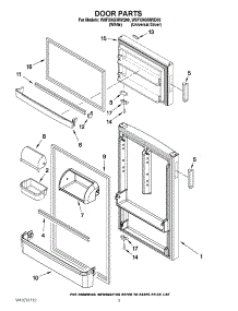 02 - Door Parts parts for Whirlpool Refrigerator W8FXNGMWQ00 from AppliancePartsPros.com