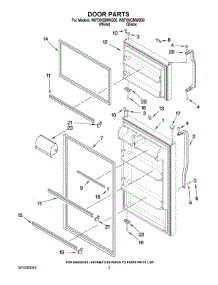 02 - Door Parts parts for Whirlpool Refrigerator W8TXNGMWQ00 from AppliancePartsPros.com