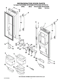 04 - Refrigerator Door Parts parts for Whirlpool Refrigerator GI7FVCXWQ00 from AppliancePartsPros.com