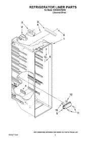 02 - Refrigerator Liner Parts parts for Whirlpool Refrigerator ED5GNDXWD00 from AppliancePartsPros.com
