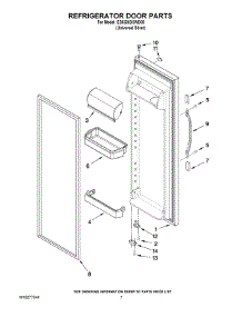 06 - Refrigerator Door Parts parts for Whirlpool Refrigerator ED5GNDXWD00 from AppliancePartsPros.com