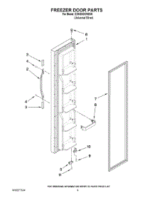 07 - Freezer Door Parts parts for Whirlpool Refrigerator ED5GNDXWD00 from AppliancePartsPros.com
