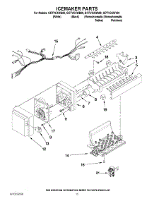 08 - Icemaker Parts parts for Whirlpool Refrigerator GI7FVCXWA00 from AppliancePartsPros.com