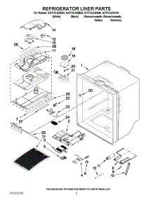 03 - Refrigerator Liner Parts parts for Whirlpool Refrigerator GI7FVCXWB00 from AppliancePartsPros.com