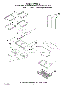 06 - Shelf Parts parts for Whirlpool Refrigerator GI7FVCXWB00 from AppliancePartsPros.com