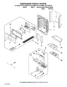 09 - Dispenser Front Parts parts for Whirlpool Refrigerator GI7FVCXWB00 from AppliancePartsPros.com