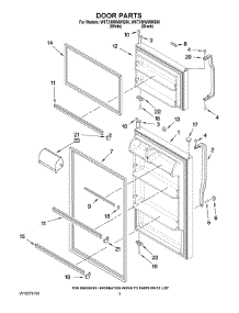 02 - Door Parts parts for Whirlpool Refrigerator W8TXNWMWQ00 from AppliancePartsPros.com