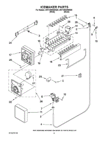 05 - Icemaker Parts parts for Whirlpool Refrigerator W8TXNWMWB00 from AppliancePartsPros.com