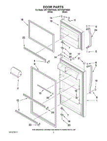 02 - Door Parts parts for Whirlpool Refrigerator W8TYNWFWB00 from AppliancePartsPros.com