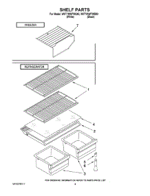 05 - Shelf Parts parts for Whirlpool Refrigerator W8TYNWFWQ00 from AppliancePartsPros.com