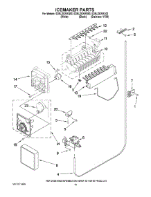 12 - Icemaker Parts parts for Whirlpool Refrigerator ED5LDEXWL00 from AppliancePartsPros.com