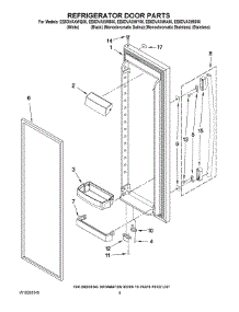 06 - Refrigerator Door Parts parts for Whirlpool Refrigerator ES5DVAXWY00 from AppliancePartsPros.com