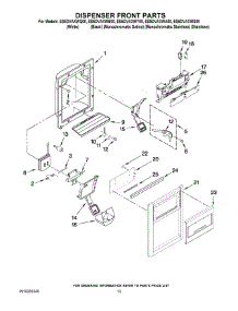08 - Dispenser Front Parts parts for Whirlpool Refrigerator ES5DVAXWY00 from AppliancePartsPros.com