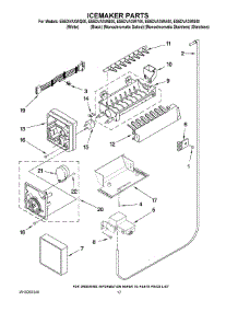 10 - Icemaker Parts parts for Whirlpool Refrigerator ES5DVAXWY00 from AppliancePartsPros.com