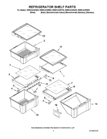 03 - Refrigerator Shelf Parts parts for Whirlpool Refrigerator ES5DVAXWA00 from AppliancePartsPros.com