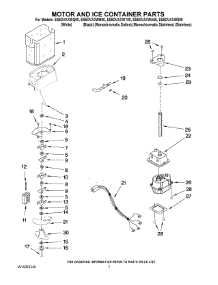 05 - Motor And Ice Container Parts parts for Whirlpool Refrigerator ES5DVAXWA00 from AppliancePartsPros.com