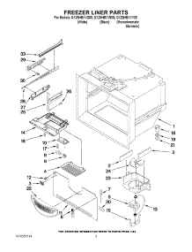02 - Freezer Liner Parts parts for Whirlpool Refrigerator GX2SHBXVQ00 from AppliancePartsPros.com