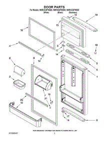 02 - Door Parts parts for Whirlpool Refrigerator W8RXEGFWB00 from AppliancePartsPros.com