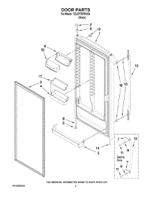 03 - Door Parts parts for Whirlpool Freezer 7EL87TRRRV00 from AppliancePartsPros.com