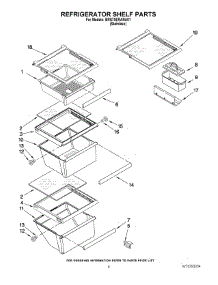 03 - Refrigerator Shelf Parts parts for Whirlpool Refrigerator BRS70ERANA01 from AppliancePartsPros.com