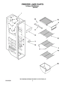 04 - Freezer Liner Parts parts for Whirlpool Refrigerator BRS70ERANA01 from AppliancePartsPros.com