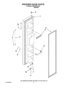 07 - Freezer Door Parts parts for Whirlpool Refrigerator BRS70ERANA01 from AppliancePartsPros.com