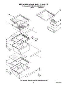 03 - Refrigerator Shelf Parts parts for Whirlpool Refrigerator BRS70EBANA01 from AppliancePartsPros.com