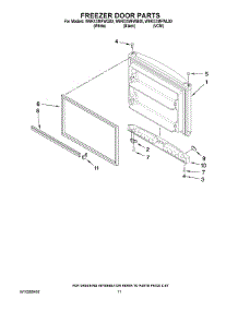 06 - Freezer Door Parts parts for Whirlpool Refrigerator W9RXXMFWL00 from AppliancePartsPros.com