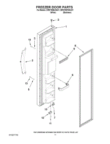 07 - Freezer Door Parts parts for Whirlpool Refrigerator BRS70EBANA01 from AppliancePartsPros.com