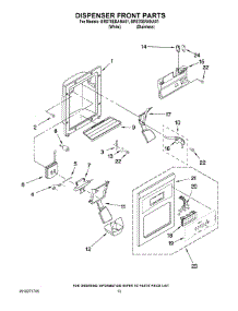 08 - Dispenser Front Parts parts for Whirlpool Refrigerator BRS70EBANA01 from AppliancePartsPros.com
