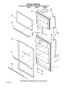 02 - Door Parts parts for Whirlpool Refrigerator W5TXEWFWB00 from AppliancePartsPros.com