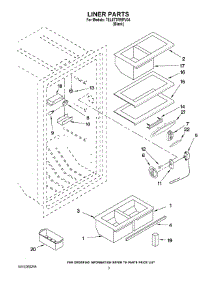02 - Liner Parts parts for Whirlpool Freezer 7EL87TRRRV04 from AppliancePartsPros.com