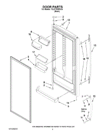 03 - Door Parts parts for Whirlpool Freezer 7EL87TRRRV04 from AppliancePartsPros.com