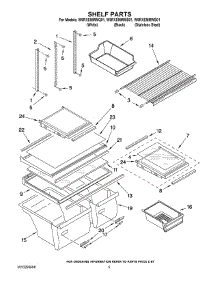 03 - Shelf Parts parts for Whirlpool Refrigerator W9RXEMMWB01 from AppliancePartsPros.com