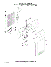10 - Air Flow Parts parts for Whirlpool Refrigerator ED5LDEXWQ00 from AppliancePartsPros.com