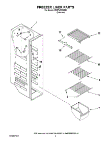 04 - Freezer Liner Parts parts for Whirlpool Refrigerator ED5FVGXWS00 from AppliancePartsPros.com