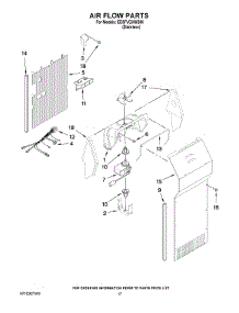 10 - Air Flow Parts parts for Whirlpool Refrigerator ED5FVGXWS00 from AppliancePartsPros.com