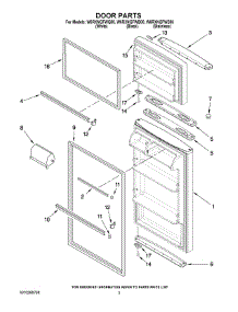 02 - Door Parts parts for Whirlpool Refrigerator W6RXNGFWB00 from AppliancePartsPros.com