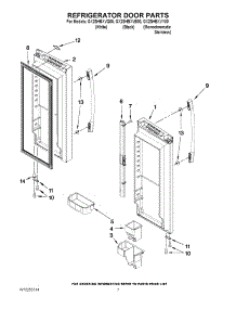05 - Refrigerator Door Parts parts for Whirlpool Refrigerator GX2SHBXVY00 from AppliancePartsPros.com