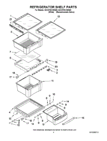 03 - Refrigerator Shelf Parts parts for Whirlpool Refrigerator 6EC3FHKXWQ00 from AppliancePartsPros.com