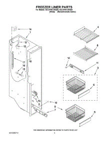 04 - Freezer Liner Parts parts for Whirlpool Refrigerator 6EC3FHKXWQ00 from AppliancePartsPros.com