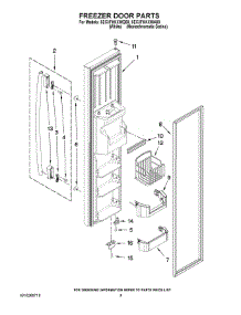 06 - Freezer Door Parts parts for Whirlpool Refrigerator 6EC3FHKXWQ00 from AppliancePartsPros.com