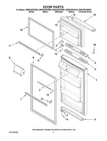 02 - Door Parts parts for Whirlpool Refrigerator W8RXNGFWS00 from AppliancePartsPros.com