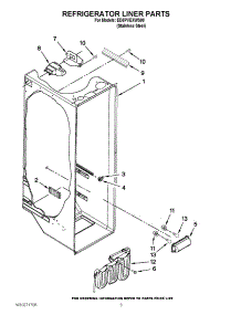 02 - Refrigerator Liner Parts parts for Whirlpool Refrigerator ED5PVEXWS00 from AppliancePartsPros.com