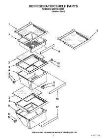 03 - Refrigerator Shelf Parts parts for Whirlpool Refrigerator ED5PVEXWS00 from AppliancePartsPros.com