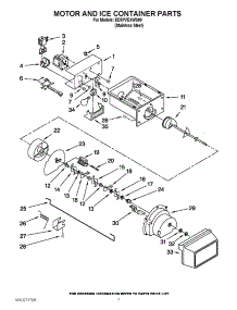 05 - Motor And Ice Container Parts parts for Whirlpool Refrigerator ED5PVEXWS00 from AppliancePartsPros.com