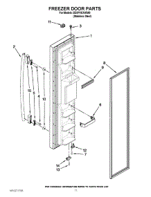 07 - Freezer Door Parts parts for Whirlpool Refrigerator ED5PVEXWS00 from AppliancePartsPros.com