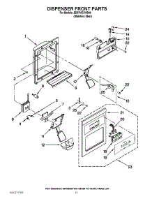 08 - Dispenser Front Parts parts for Whirlpool Refrigerator ED5PVEXWS00 from AppliancePartsPros.com