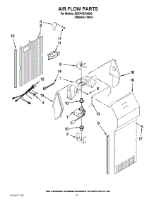 10 - Air Flow Parts parts for Whirlpool Refrigerator ED5PVEXWS00 from AppliancePartsPros.com