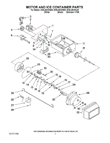 05 - Motor And Ice Container Parts parts for Whirlpool Refrigerator ED5LDEXWB00 from AppliancePartsPros.com